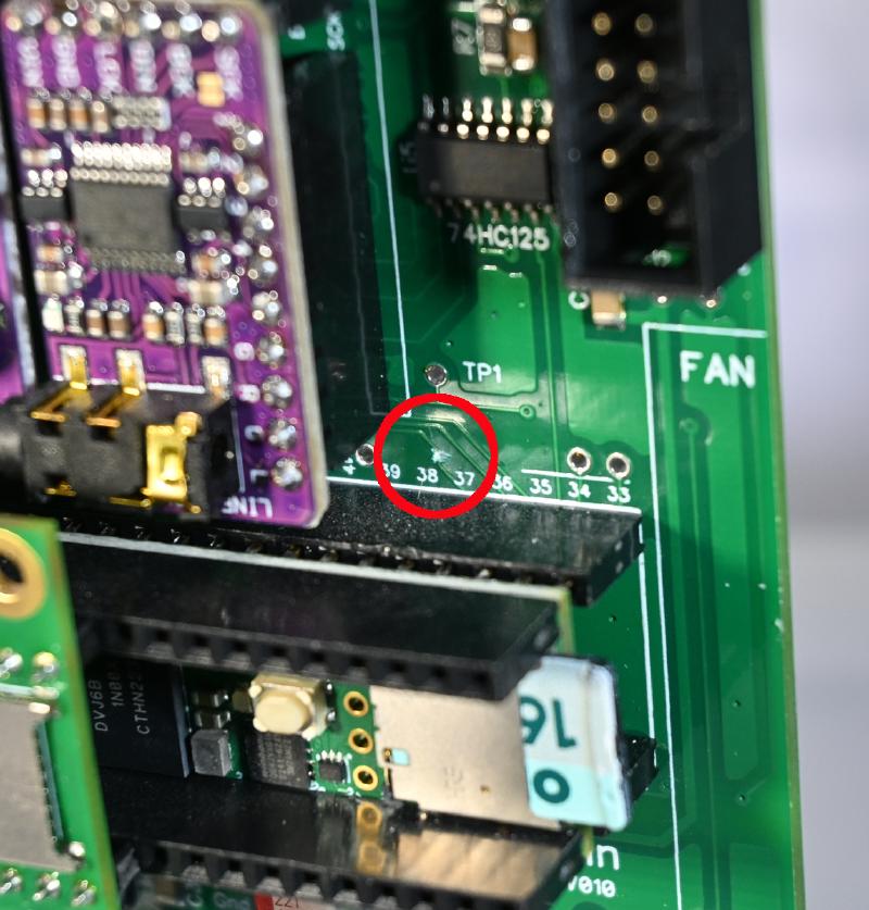 Cutting a trace on the original V11 Main Board